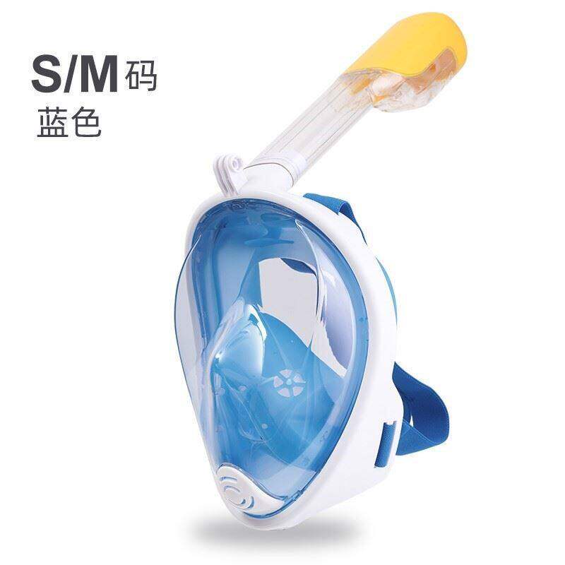 可呼吸器水下浮潜面罩潜水装备儿童成人游泳全脸防雾眼面镜全干式