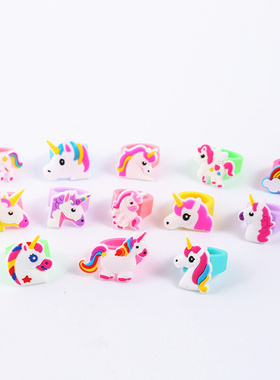 10pcs Rainbow Unicorn Party Decoration Unicornio Rubber