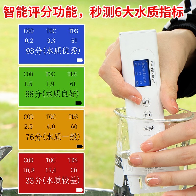 林上水质检测仪高精度多功能TDS笔式家用自来矿泉纯净水测试LS310
