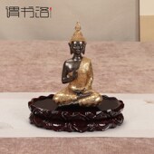 实木观音菩萨财神佛像莲花底座加高垫高供奉供佛家用实木椭圆托架