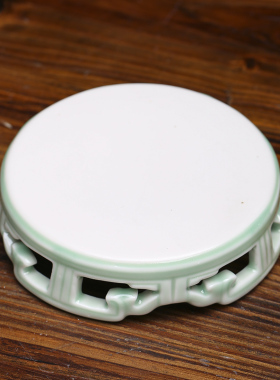 德化白瓷开业摆件花盆花瓶陶瓷龙底座仿古壶承香炉鱼缸架茶宠茶道