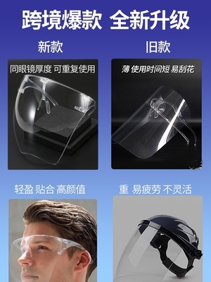 出差坐飞机神器新冠全脸防护面罩防飞沫眼镜隔离防疫防雾透明面屏|ruв категории оборудование/инструменты, строительство защиты, защита глаз, лица, защитная маска - от Buy2taobao.com для оказания профессиональной услуги покупки агента Taobao