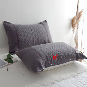 2023枕巾固定枕巾一对装卡帝缦可固定防滑防脱落全棉成人情深蓝色