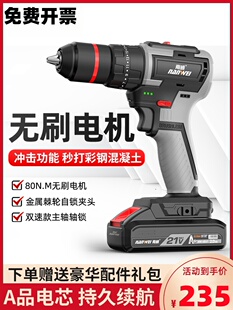 德国进口泛音充电钻双速锂电钻家用手电钻手枪钻电动刀电转无刷冲