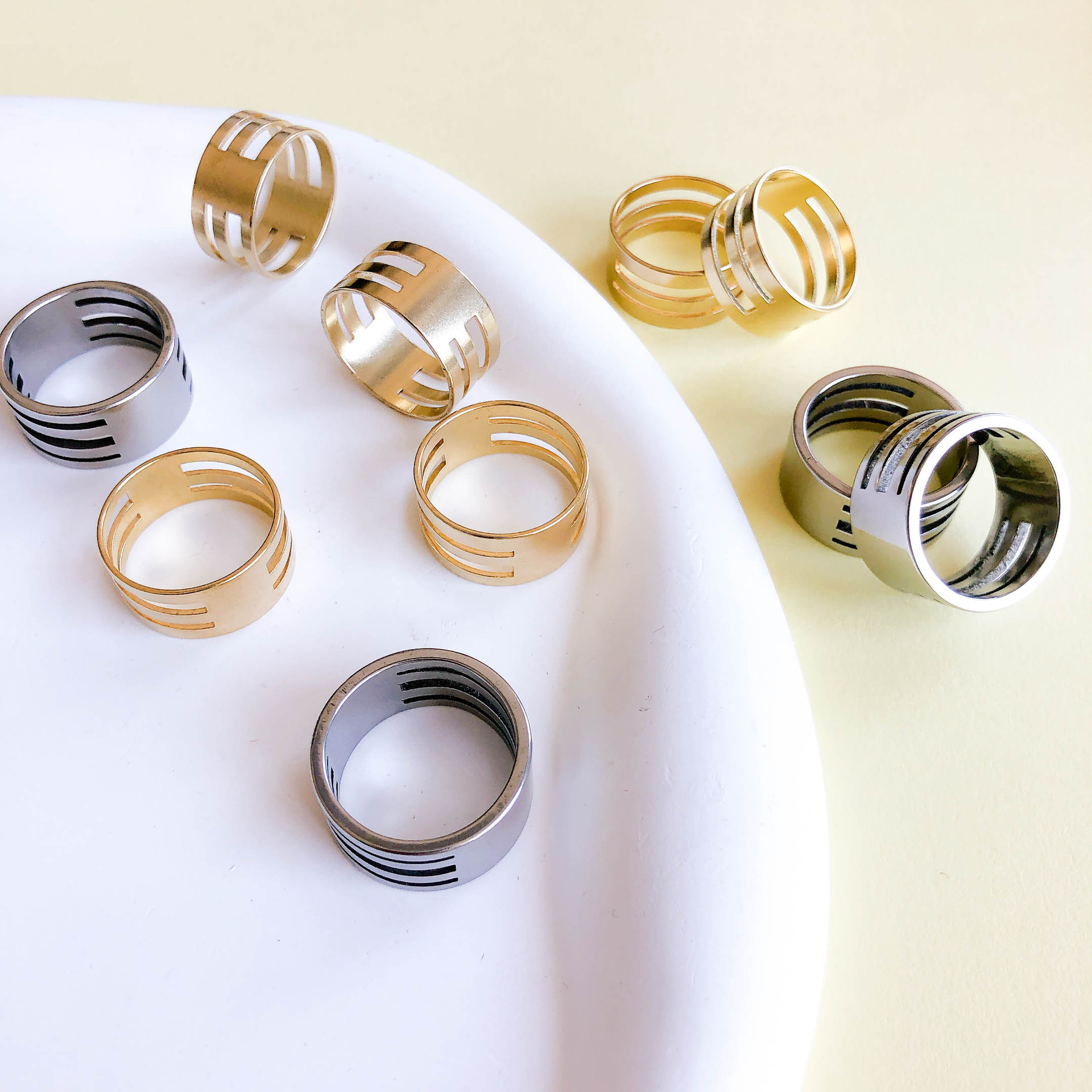 DIY手工铜质开合器不锈钢戒指圈