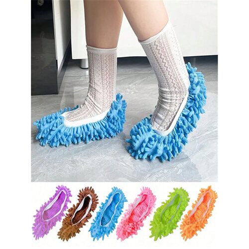 2Pcs Mop Slippers, Soft Washable and Reusable Microfiber Foo