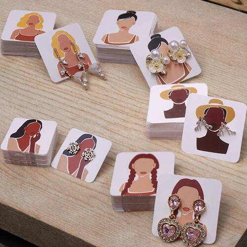 Earring Cards for Display 100 Pcs Kraft Paper Earring Displa