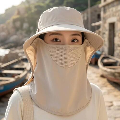 New Simple Japanese Style Sun Hat with Large Brim UV Protect