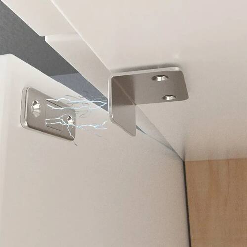Strong Magnets for Cabinets, Silver-aluminum Magnet Door Fra