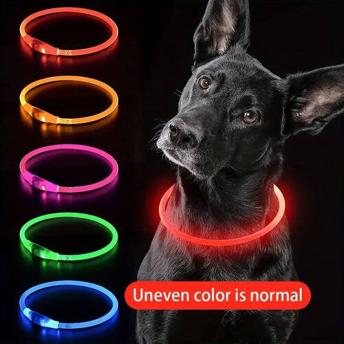 2026 New Pet Dog LED Light Collar Luminous Anti-Lost Dog Col