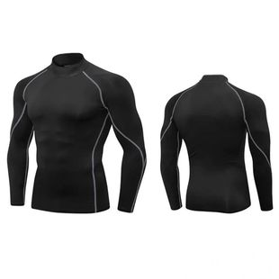 Men's Workout Compression Shirt Turtleneck Long Sleeve Rash