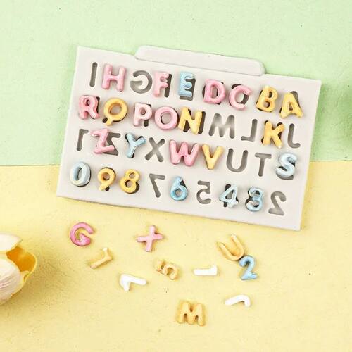 DIY Number Letter Silicone Mould, Fondant Chocolate Cookie M