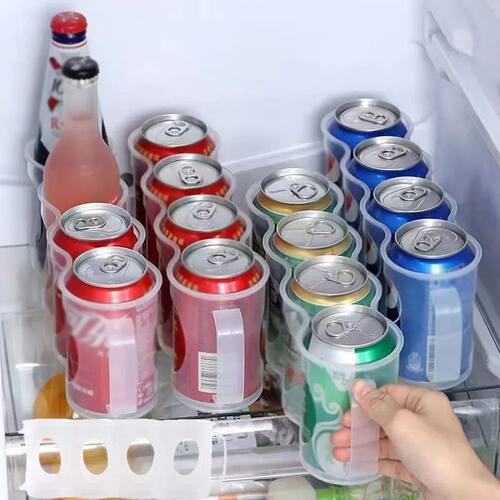 Portable soda can storage box, suitable for refrigerator rac