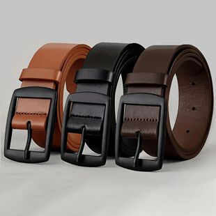 2026 Luxury New Leather Unisex Belt Pin Hig Buckle Metal