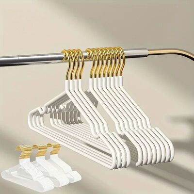 Gold Hook Impregnated Plastic Clothes Hanger Anti Slip,house