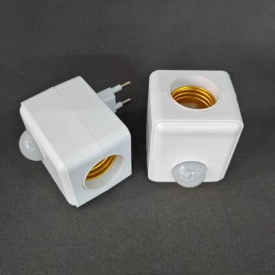New E27 Screw Cap Socket Human Induction Wall Plug Lamp Sock