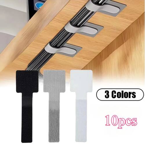 Reusable Velcro Cable Ties - Self-Adhesive Adjustable Cord O