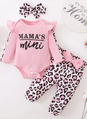 3Pcs Newborn Clothes Baby Girl Clothes Sets Infant Outfit Ru