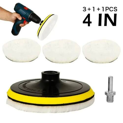 1set 4-inch Flock Sand Tray Hook and Ring Lined Wool Polish