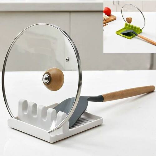 Kitchen Spoon Holder Spatula Rack Organizer Pot Lid Stand Ki
