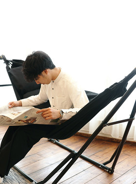 日本Sifflus手提式3WAY自立时尚吊床 棕色布