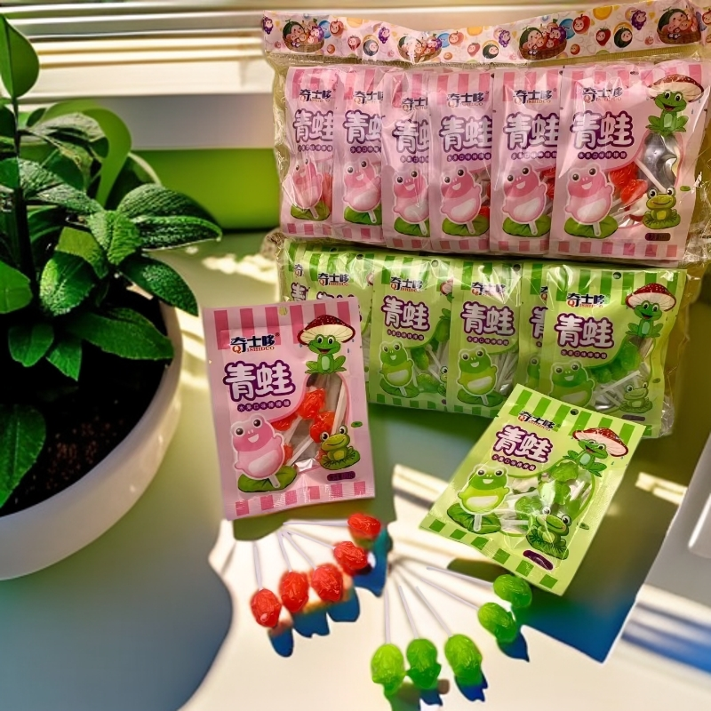 青蛙棒棒糖哈密瓜味草莓味