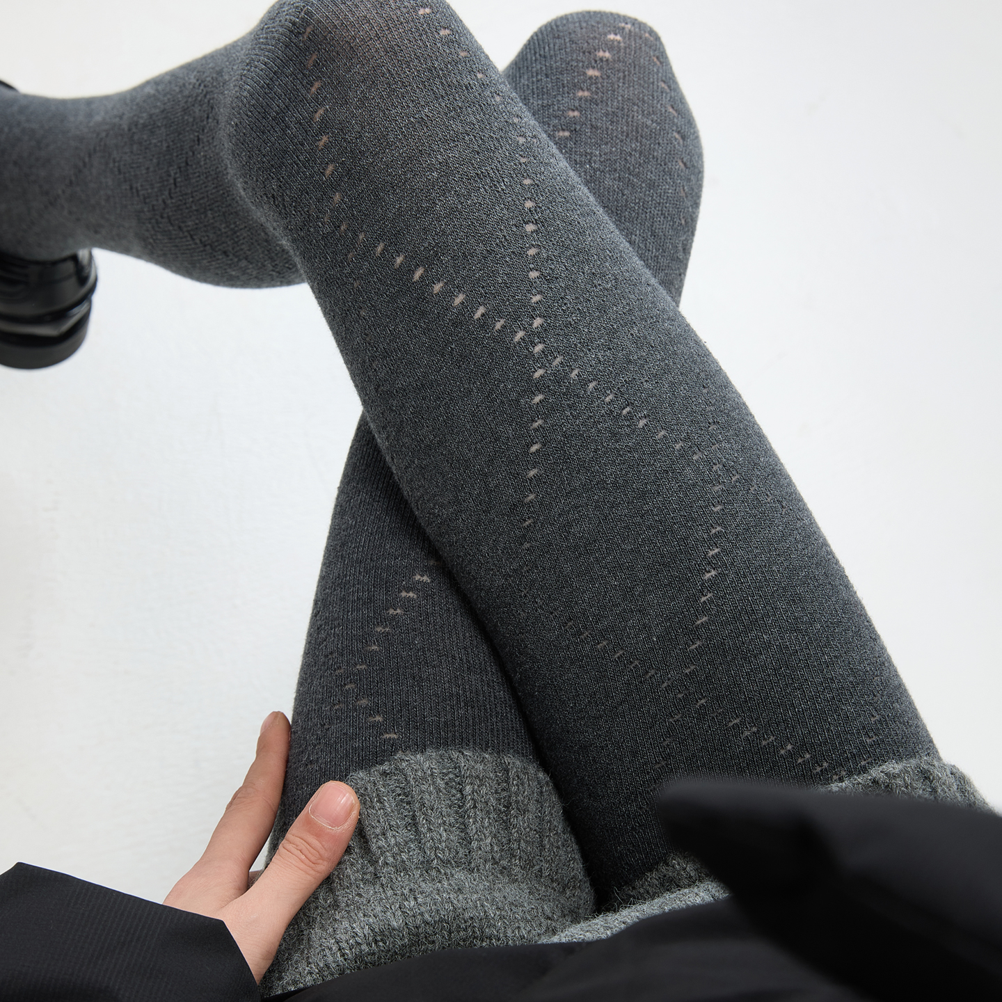 格雷系灰色打底裤保暖连裤袜子女