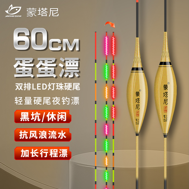 蒙塔尼纳米硬尾变色夜光漂抗走水