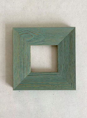 绿色抓丝实木油画框相框装裱水彩照片唐卡版画中古复古相框挂墙