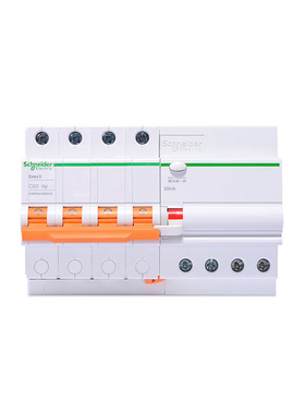 施耐德电气EA9R漏电保护断路器4P,C63A/30mA EA9RN4C6330CA