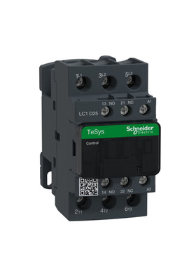 施耐德TeSysD交流接触器25A,380V,50/60HZ;LC1D25Q7C