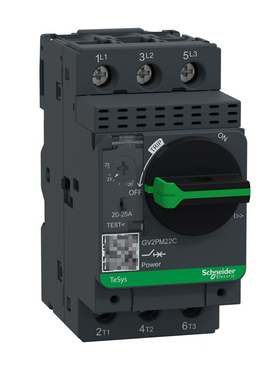 施耐德电气TeSys 热磁式电动机断路器旋钮控制 GV2PM22C