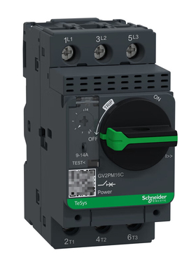 施耐德电气 电动机断路器旋钮控制,整定电流9-14A GV2PM16C