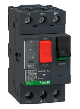 施耐德电气TeSys 热磁式电动机断路器按钮控制 GV2ME14C