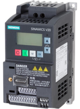 西门子SIEMESN变频器V20单相0.12kW有面板6SL32105BB112UV1