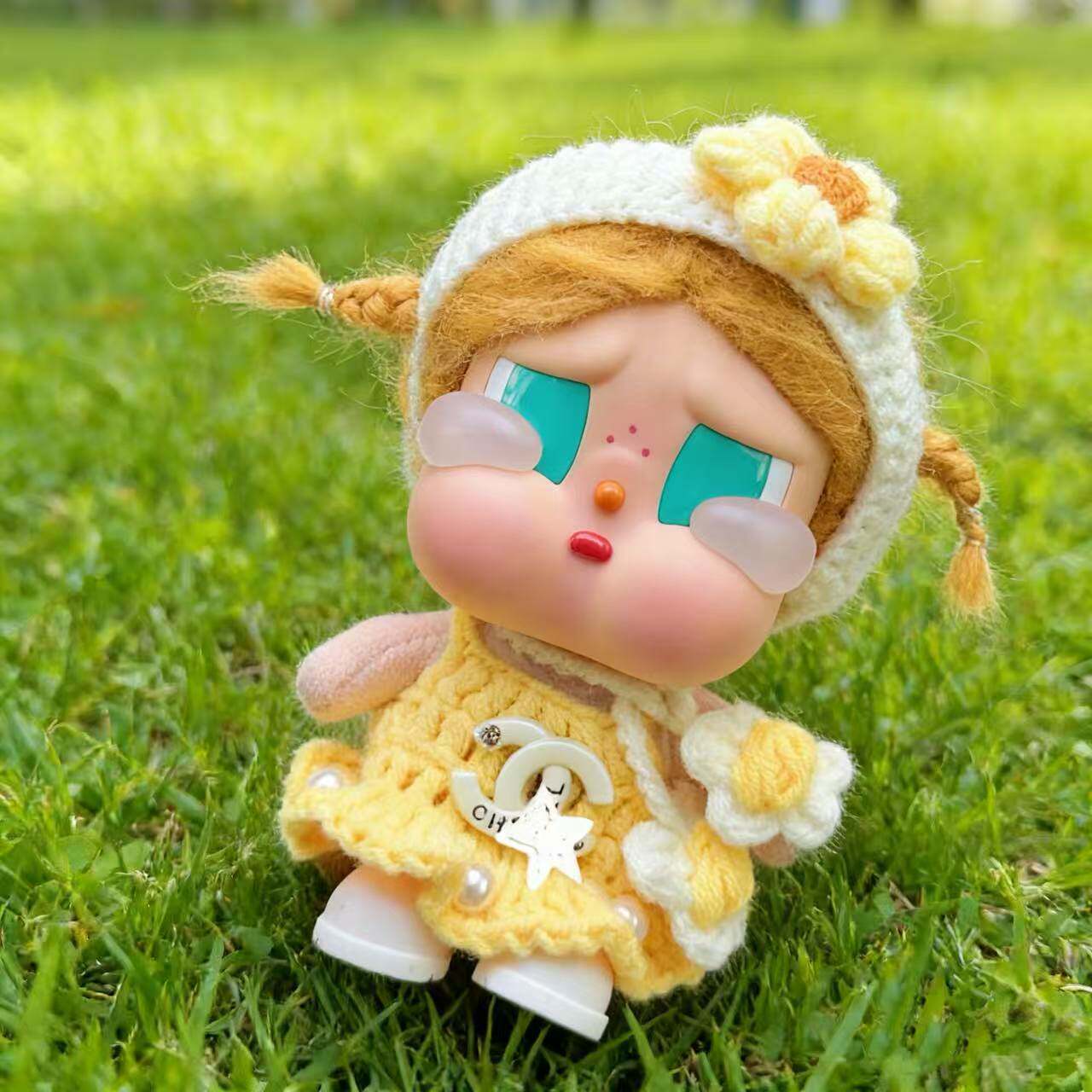 原创!crybaby哭娃娃衣春日小雏菊黄色裙装咕噜咕噜沙滩小憩娃
