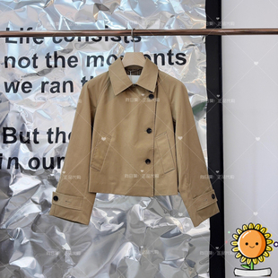 国内代购 衣播25年秋BDS3FD3086通勤宽松风衣翻领短外套恰到好处