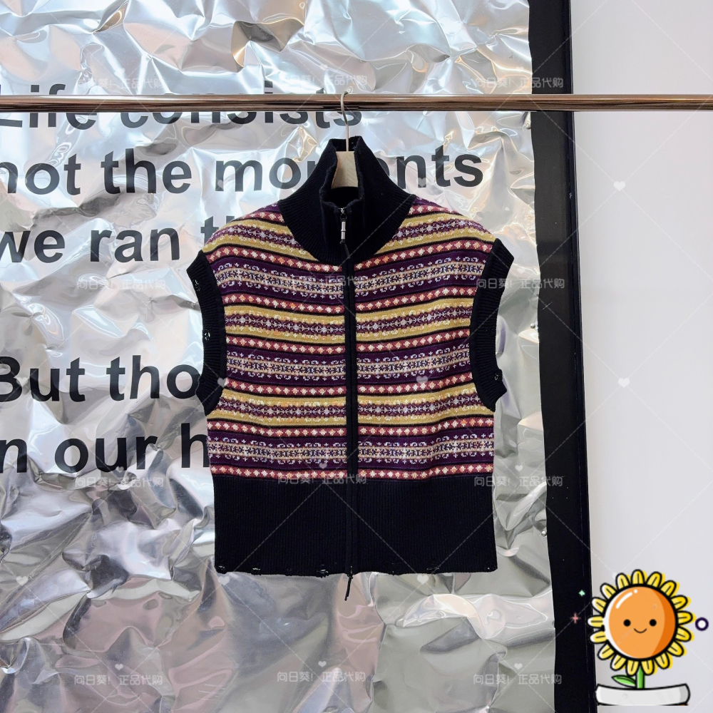 国内代购衣播25年冬新品BDS4UD4733复古提花针织马甲自未来的光