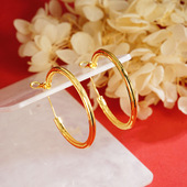 简约女士黄金耳环越南沙金ins国潮饰品爆款 百搭