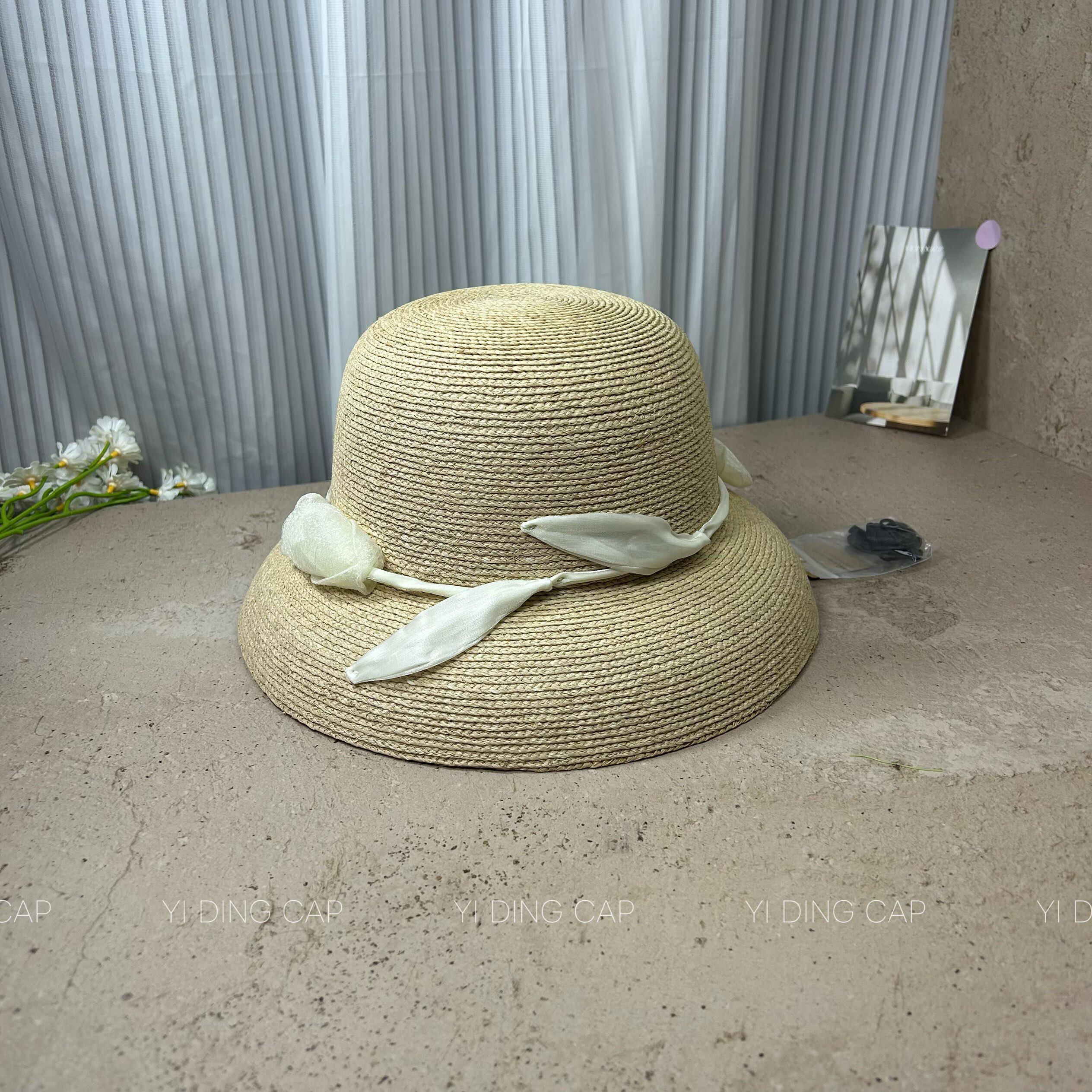 0.5cm拉菲草女春夏遮阳渔夫帽