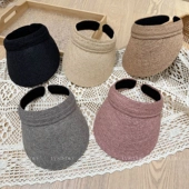 韩国订单拉菲草编户外防晒海边度假防紫外线遮太阳发箍空顶帽子女