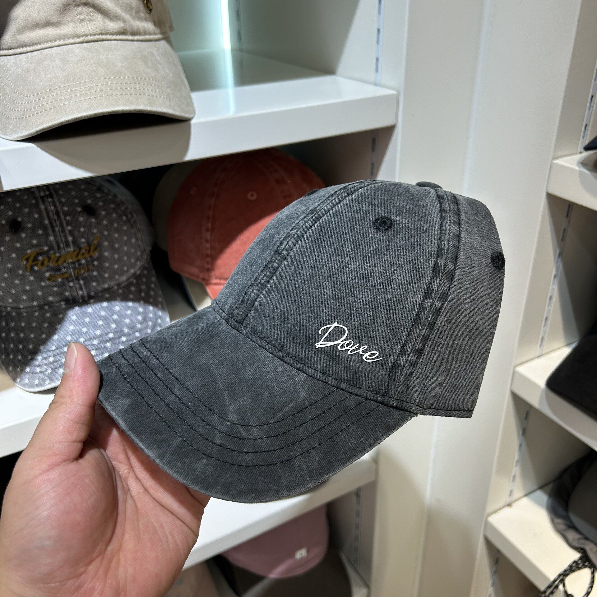 高品质秋季水洗侧面字母刺绣棒球帽女新款宽檐显脸小鸭舌帽百搭潮