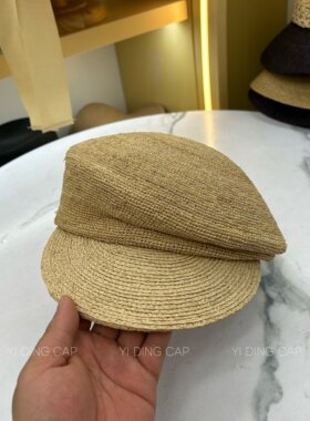 夏季女款拉菲草CA4LA遮阳鸭舌帽