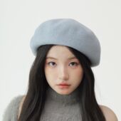 日系纯色百分百羊毛多色贝雷帽女时尚 百搭显脸小优雅复古画家帽潮