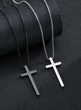 Cross necklace Men's fashion sweater chain十字架项链男