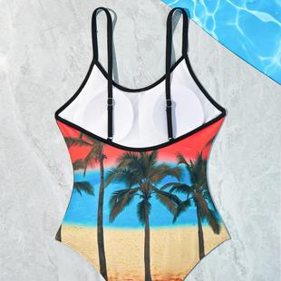Piece One Swimsuit Cover Slimming Coconut Belly Beach