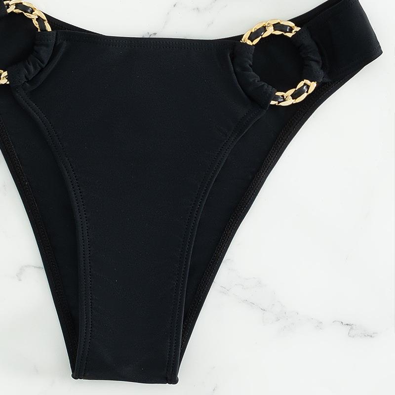 Swimsuit pure black split sexy bikini fashion womens