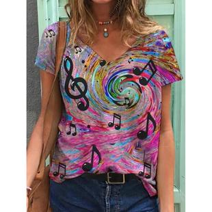 summer tops tee size print new ladies women floral casual
