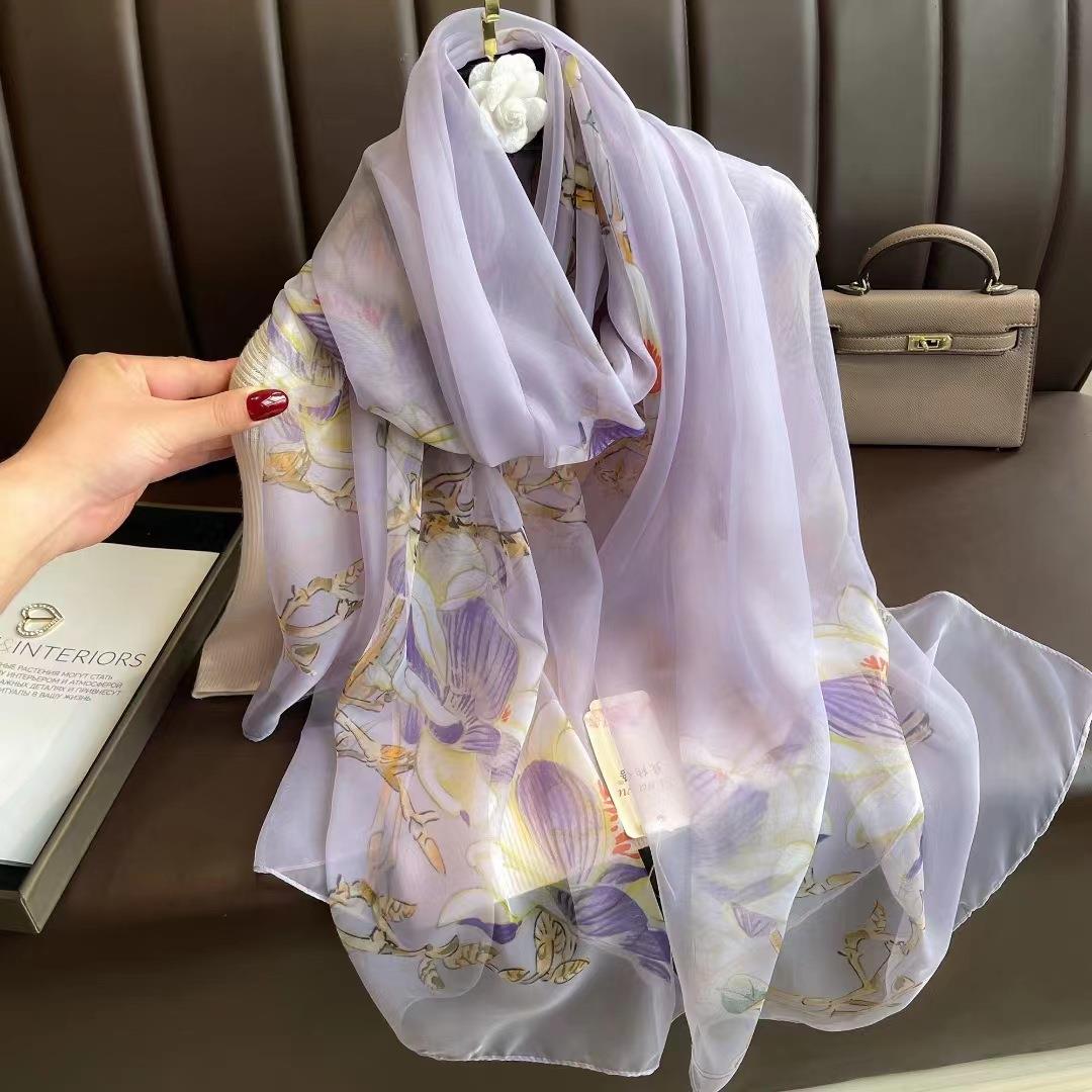 the four seasons silk scarf womens fashion headcloth  * cm