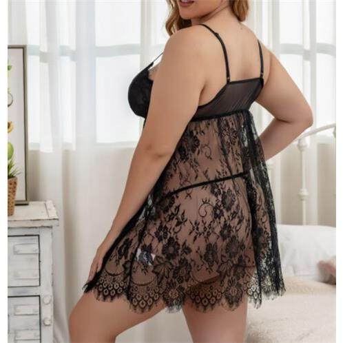 plus fat dress backless clothes perspective temptation size